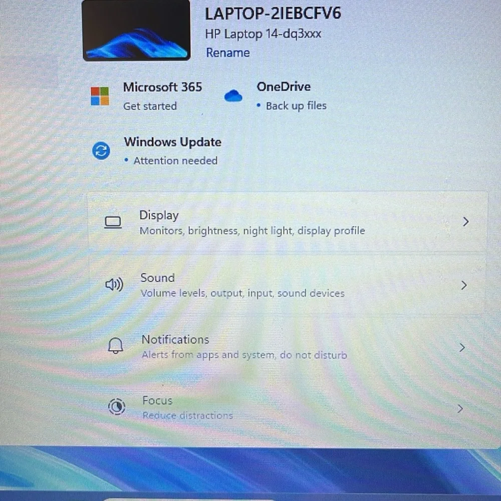 HP Sleek Silver Laptop